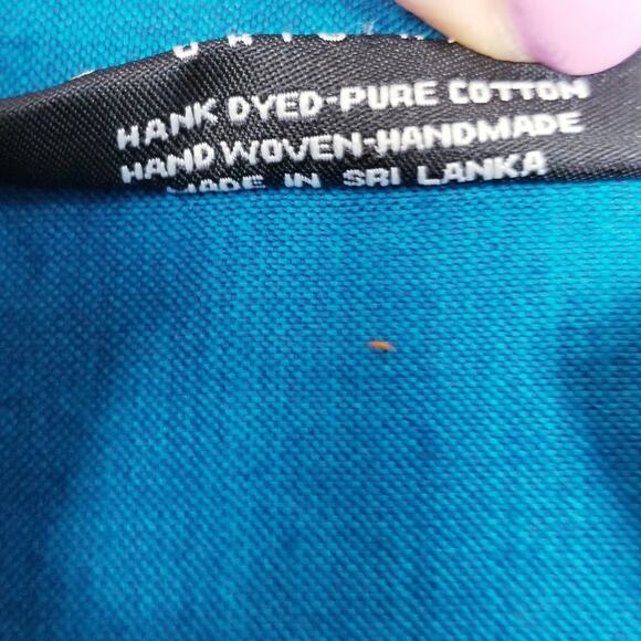 BAREFOOT ORGINAL Handwoven Handmade Hank-Dyed Pure Cotton Shirt - Small - Picture 5 of 5